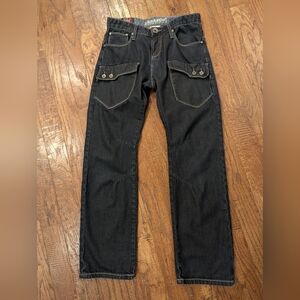Parasuco Y2K jeans, Low Rise Long Slung Pockets Grunge Size 30 Unisex